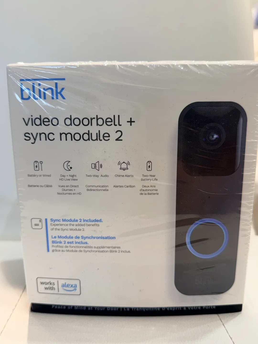 Blink Video Doorbell + Sync Module 2- 2way audio-HD video image indicator(4)