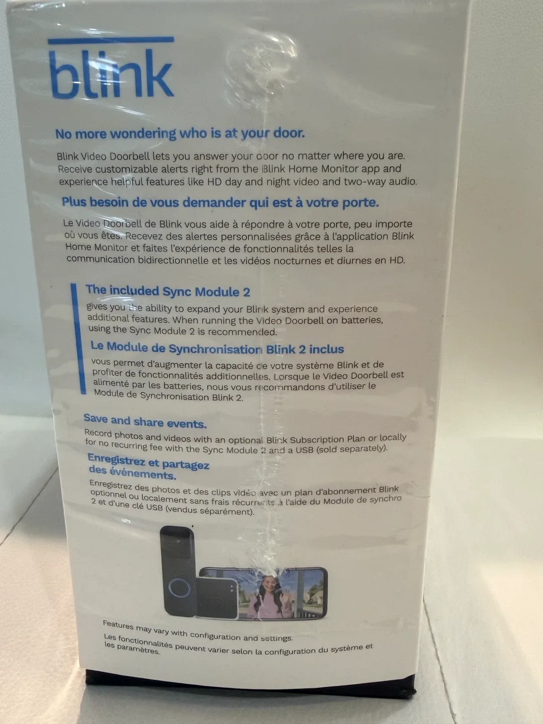 Blink Video Doorbell + Sync Module 2- 2way audio-HD video image indicator(7)