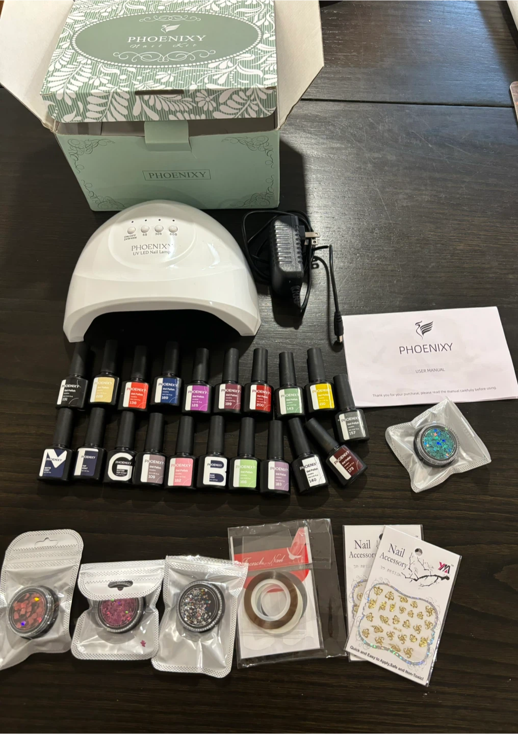 PHOENIXY Nail Kit with UV LED Lamp