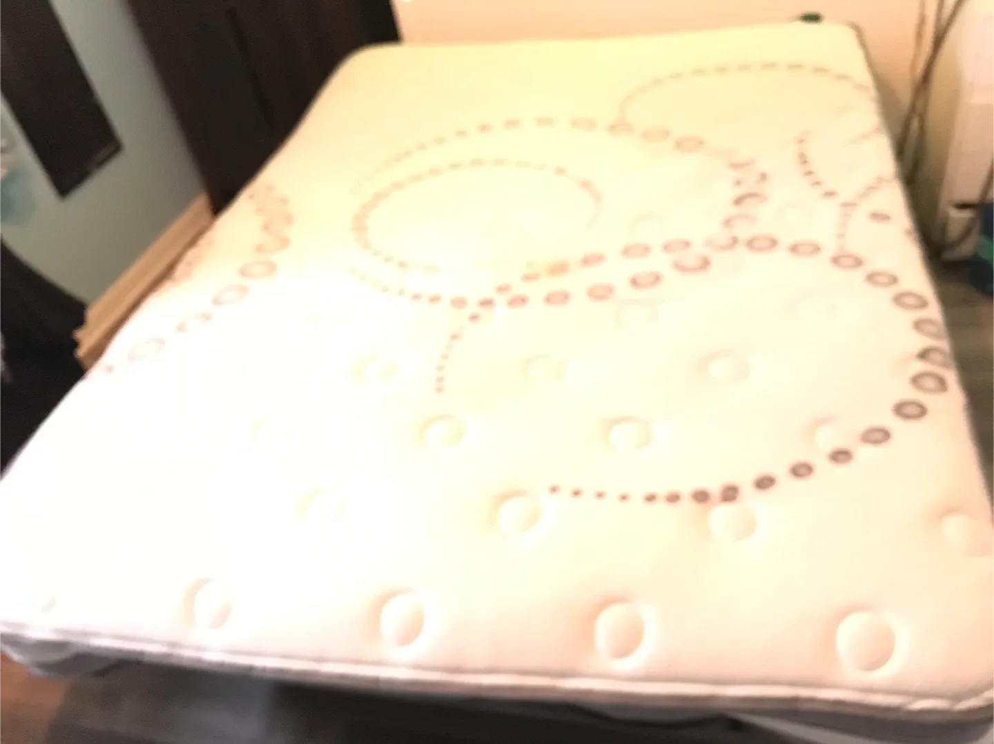 Adjustable bed queen size tow years old with mattress