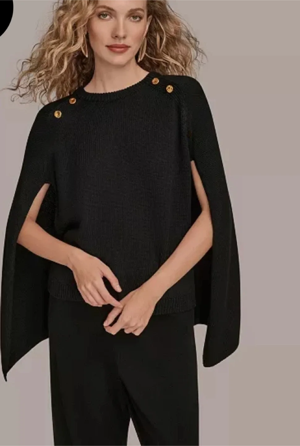 Black Cape Sweater