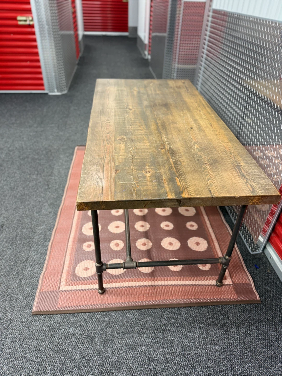 Rustic Wood & Metal Pipe Desk - photo 4