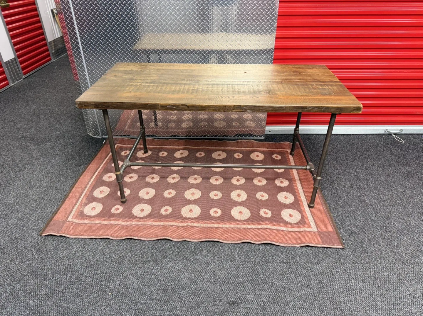 Rustic Wood & Metal Pipe Desk