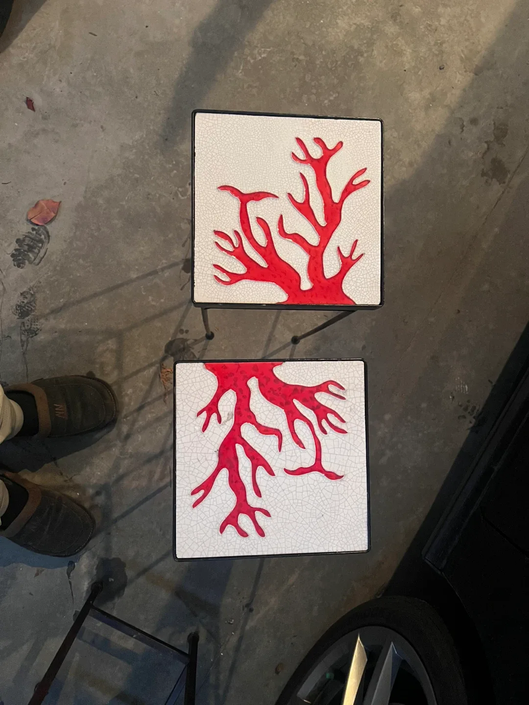 Mosaic Tile Accent Tables - Set of 2 #Cleanout