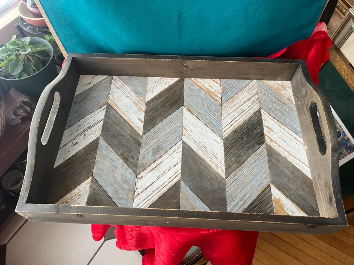 Rustic Wooden Decorative Tray