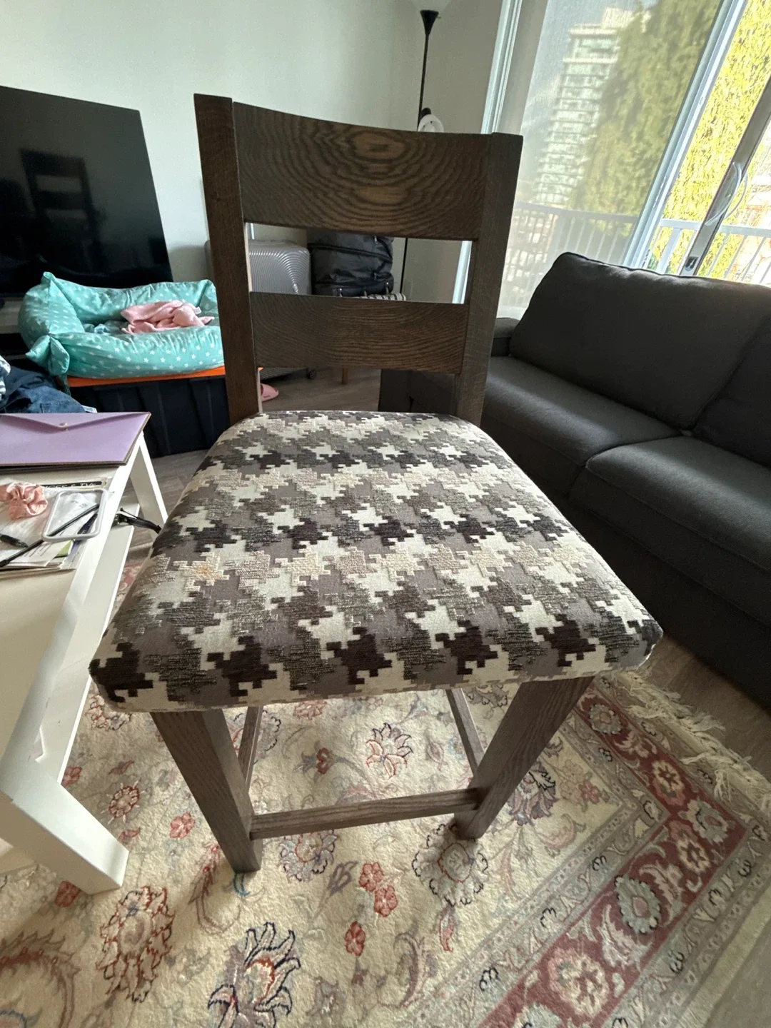 3 Upholstered Wooden Bar Stool image indicator(2)