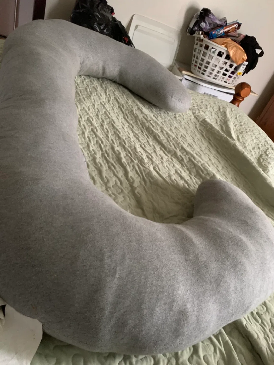 Grey Full Body Pregnancy Pillow