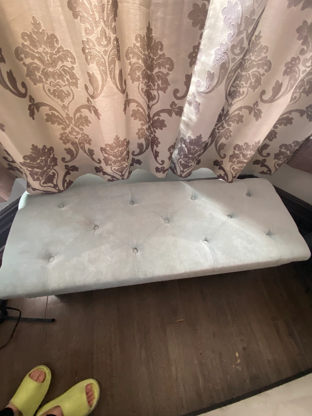 Light Blue Storage Ottoman Bench - photo 5
