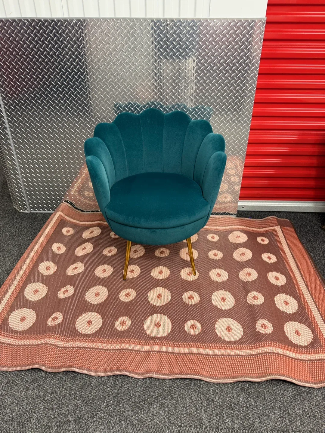 Teal Velvet Accent Chair