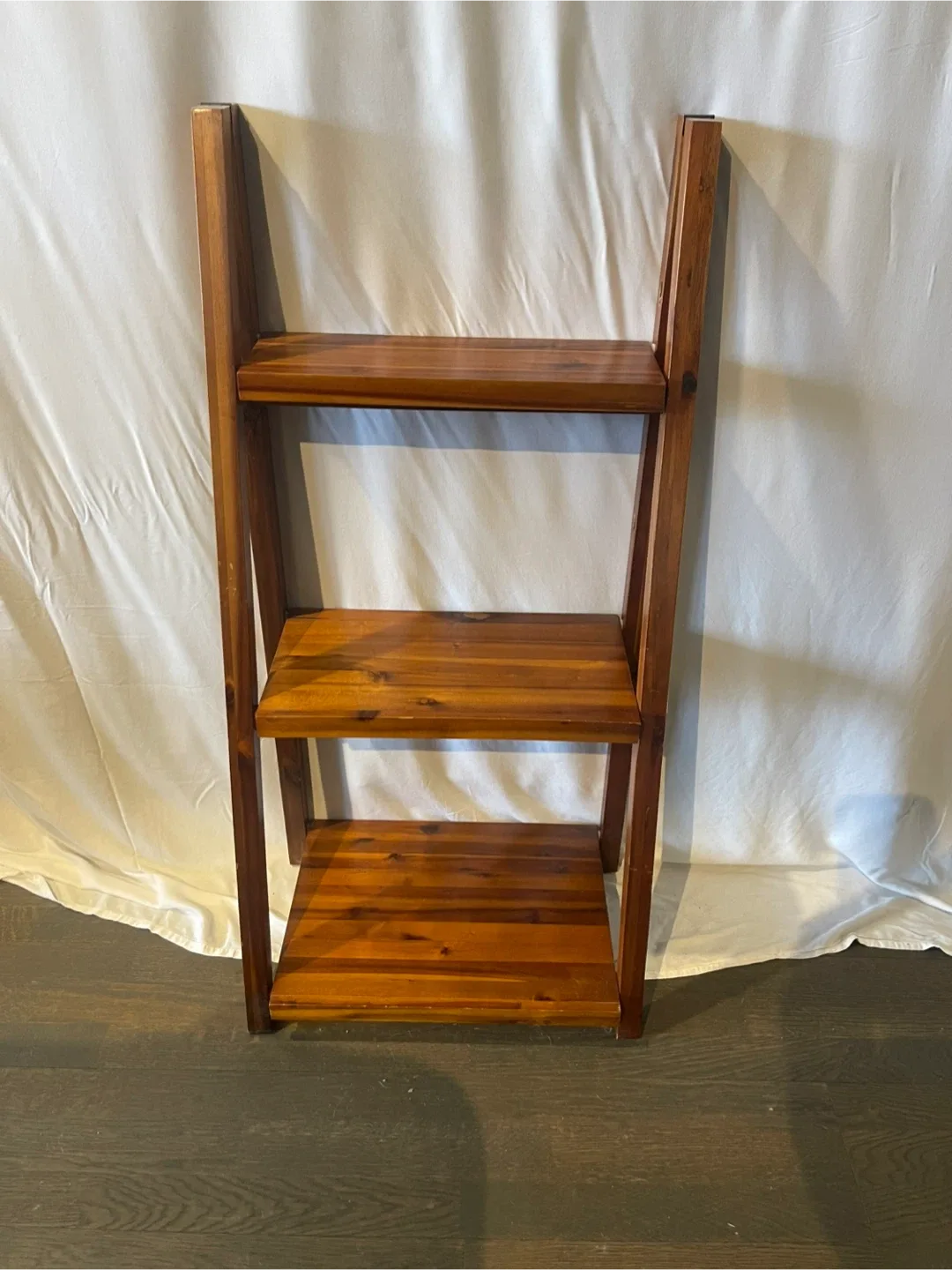 Dark Wood Narrow Display Shelf — Stylish + Space-Saving! image indicator(2)