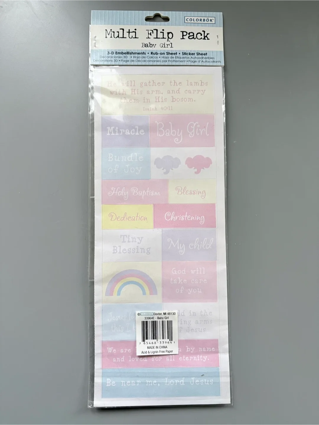 Colorbok Multi Flip Pack Embellishments - Baby Girl Theme image indicator(2)