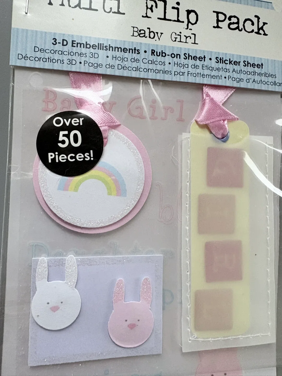 Colorbok Multi Flip Pack Embellishments - Baby Girl Theme image indicator(3)