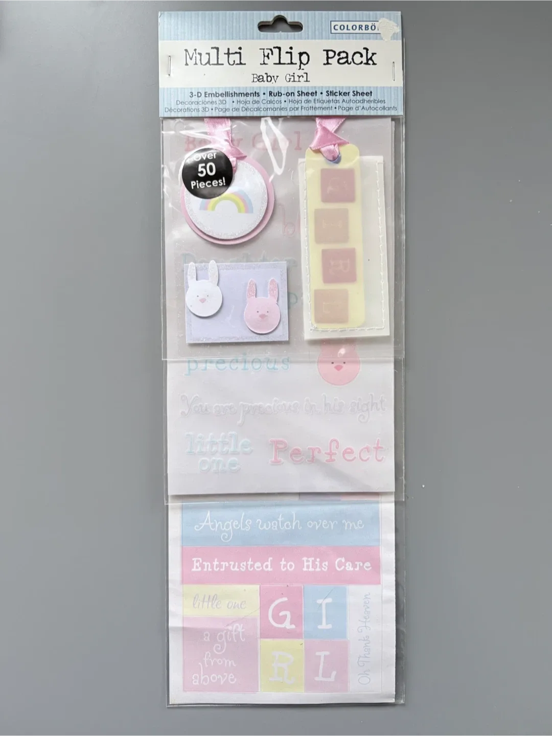 Colorbok Multi Flip Pack Embellishments - Baby Girl Theme