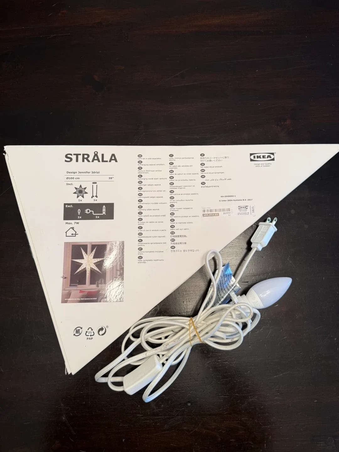IKEA STRÅLA Star Light with Bulb