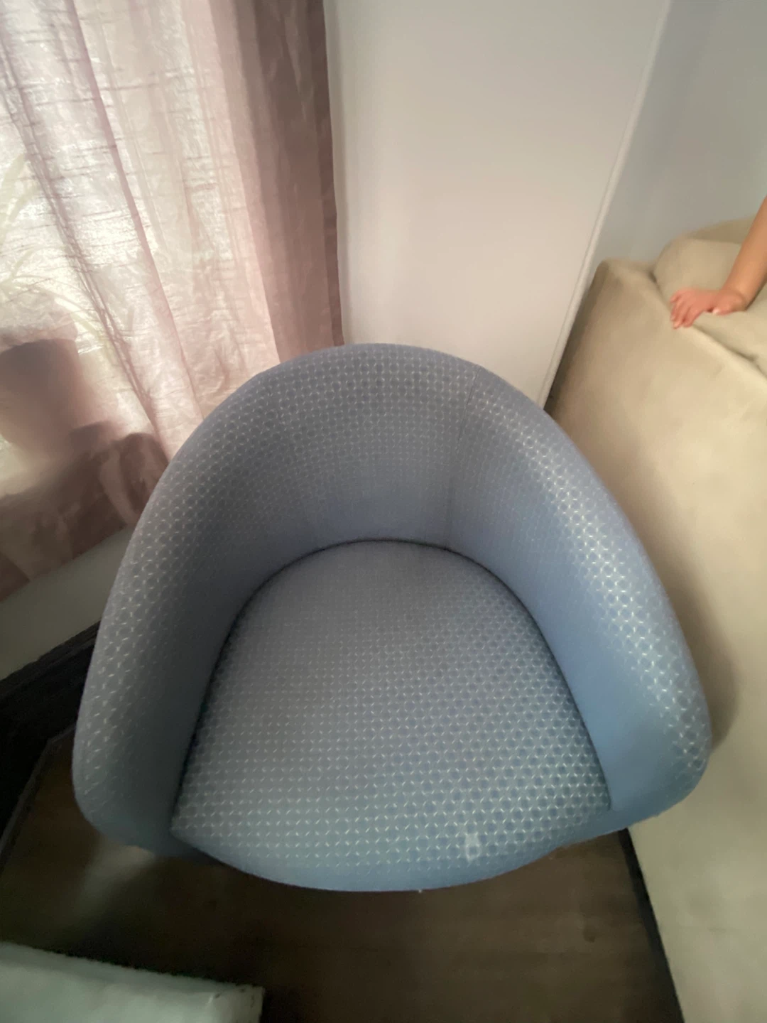 Blue Patterned Accent Chair - photo 2