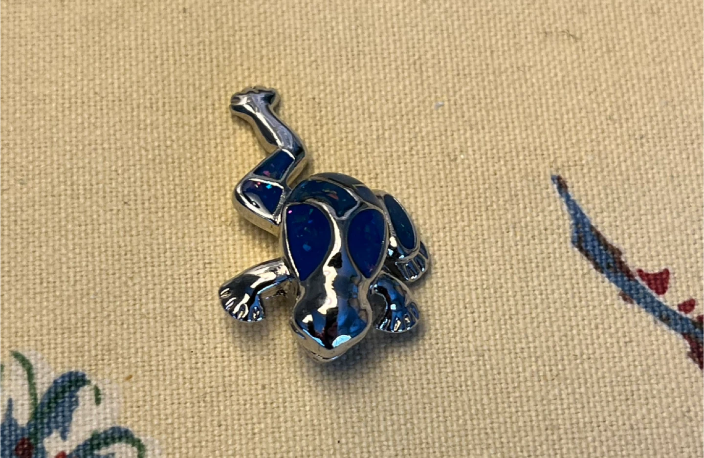 #Cleanout- Frog Pendant Blue and Silver - photo 5