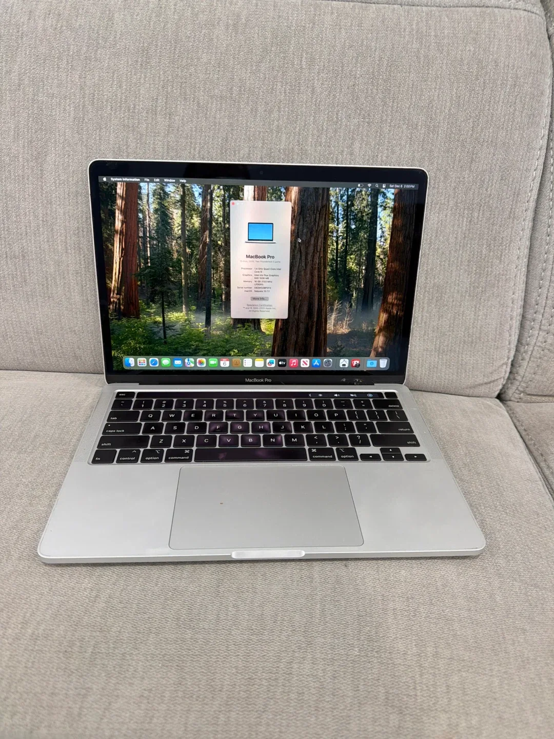 MacBook Pro 13” 2020 16gb ram ssd