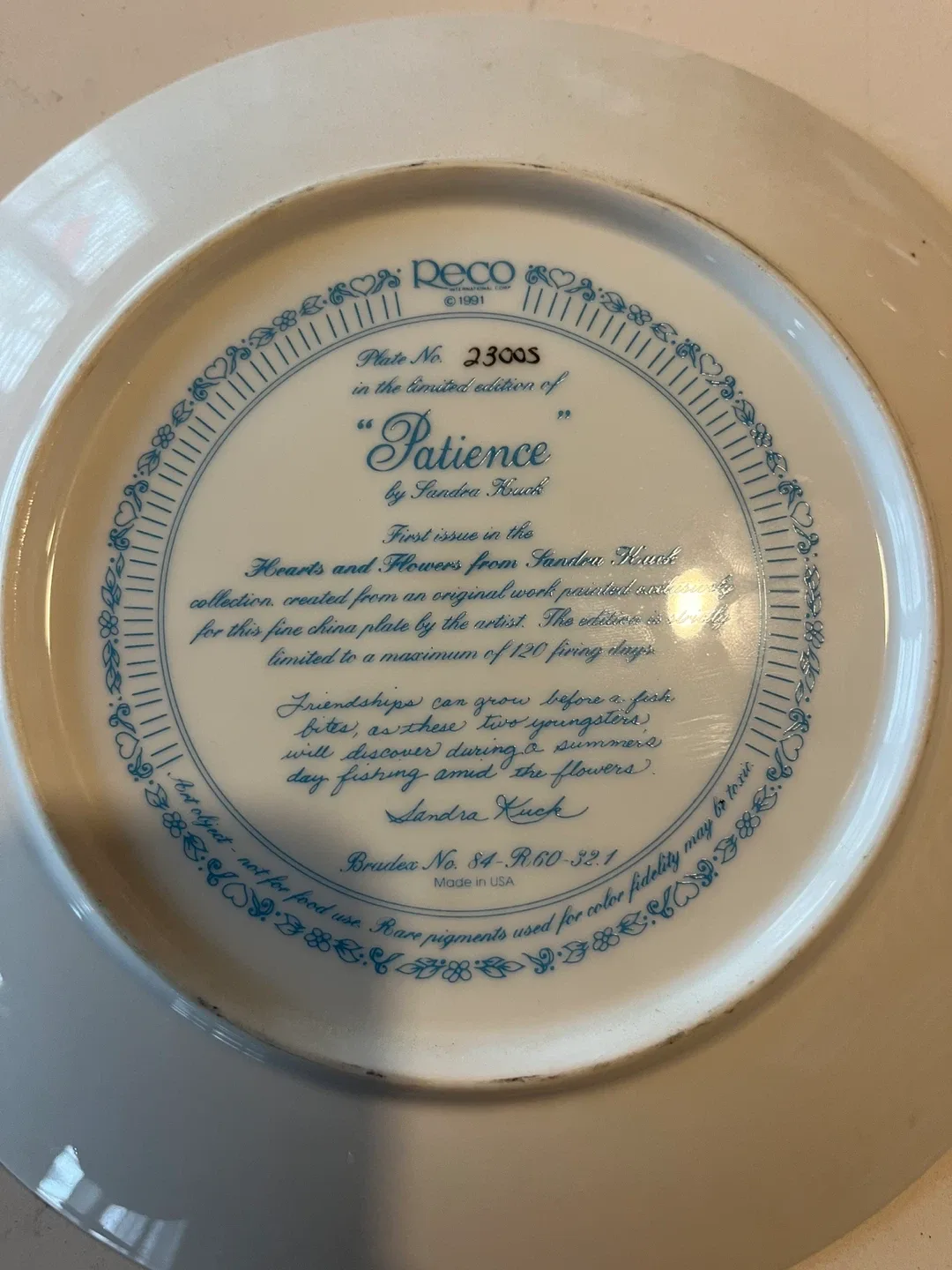 Reco "Patience" Plate - Sandra Kuck Collection image indicator(2)