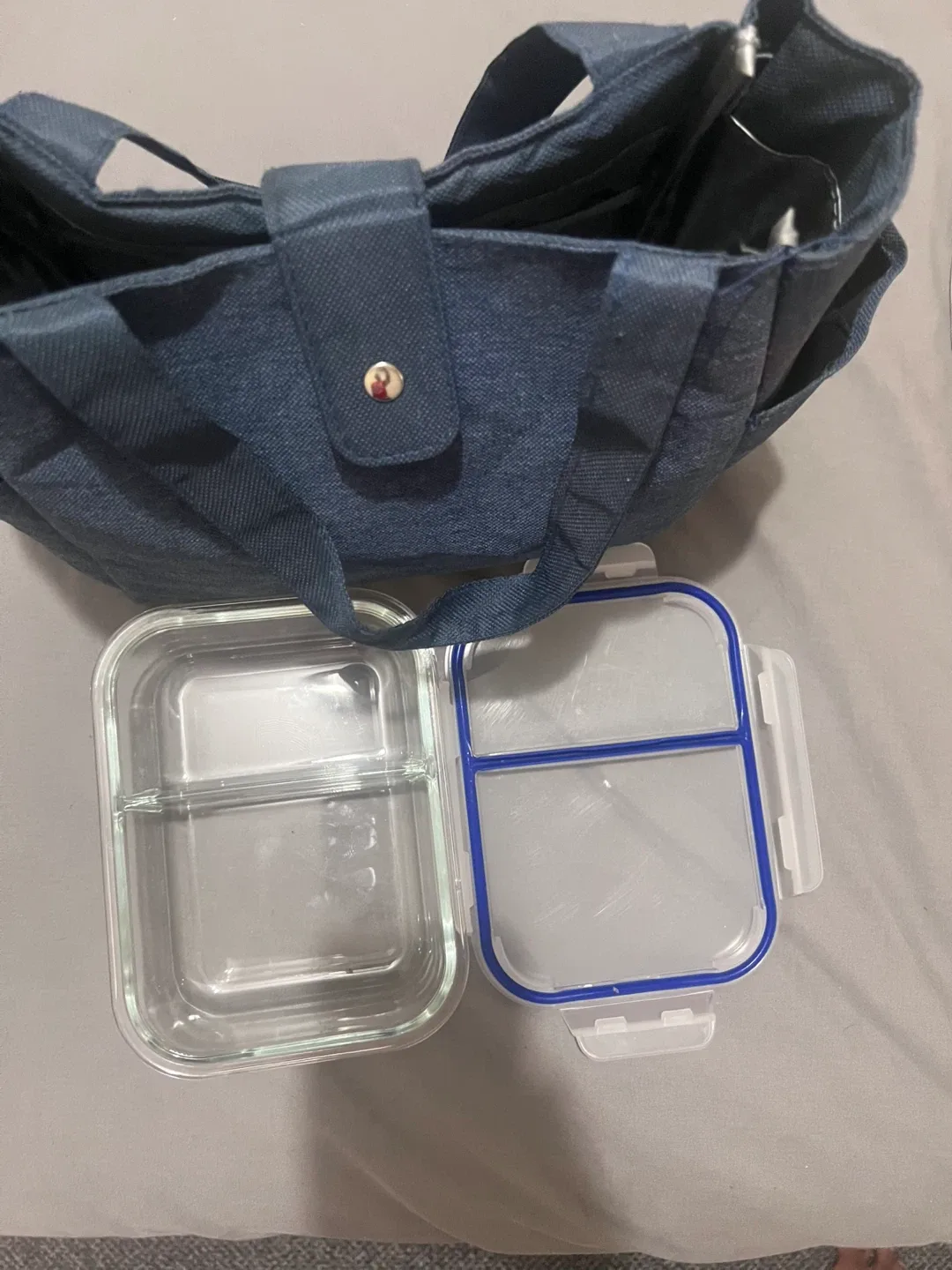 Glass Lunch Box with Bag