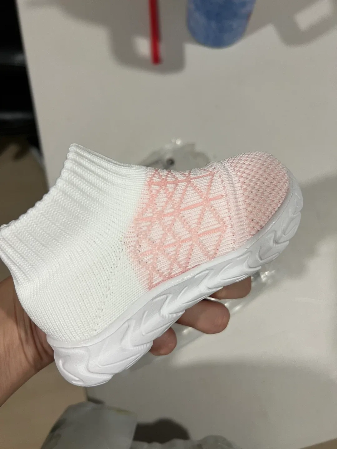 Baby Socks Shoes - Pink & White image indicator(2)