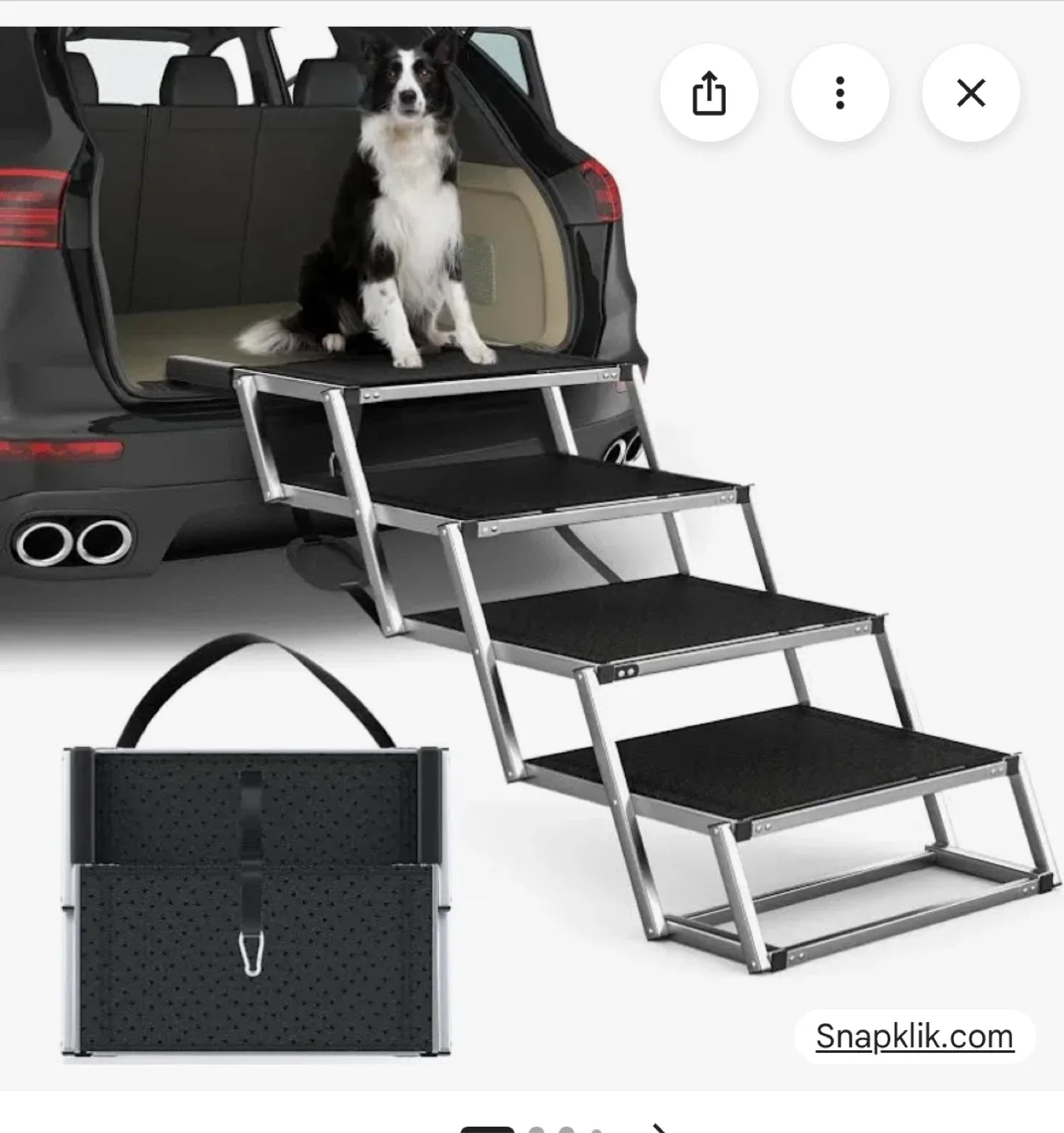 Extra Wide Dog Stairs -Foldable Dog Ramp