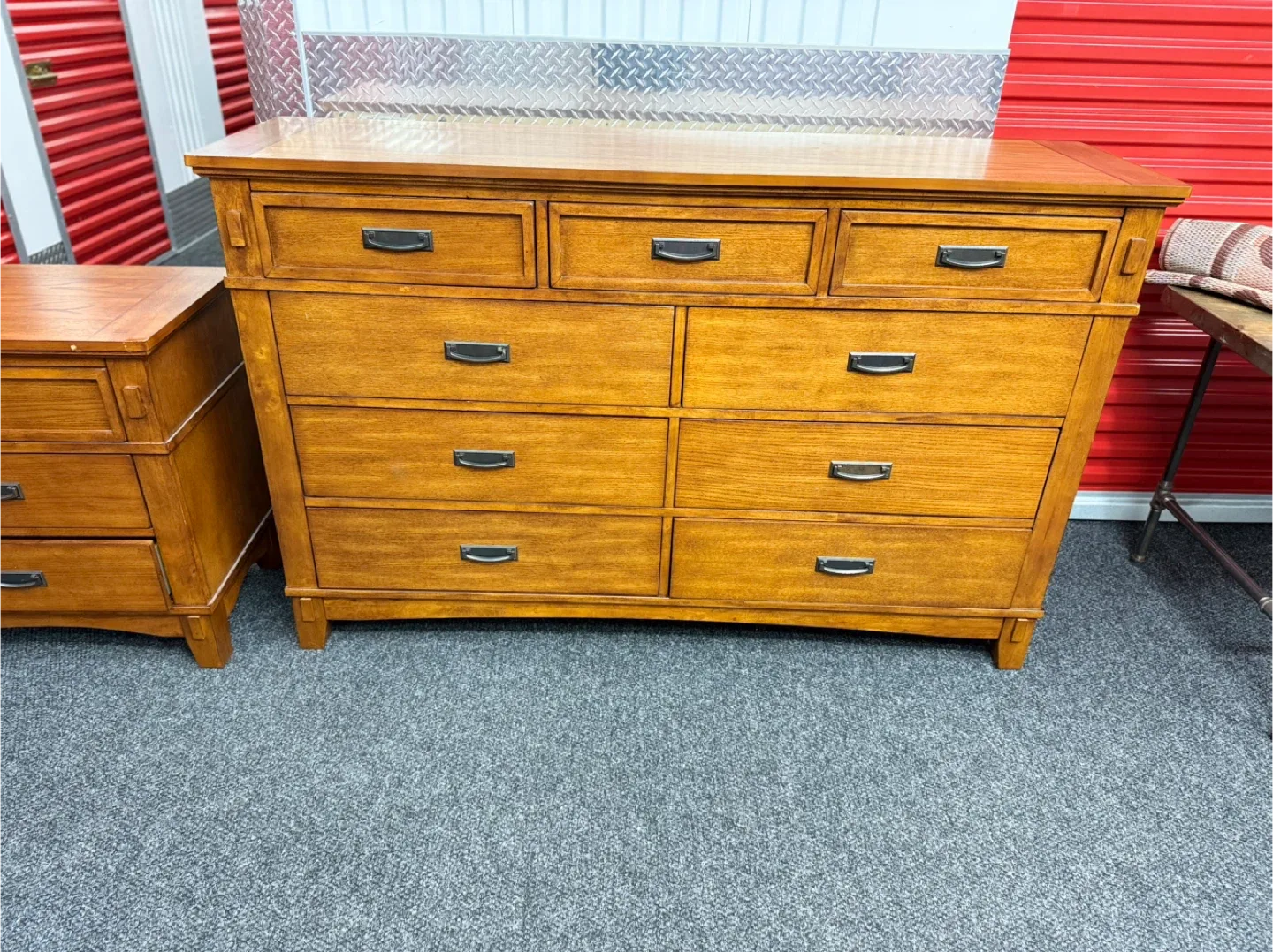 Wooden Dresser and Nightstand Set
