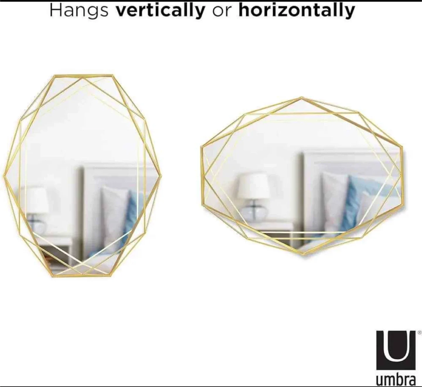 Umbra Prism Mirror in Gold or for table top