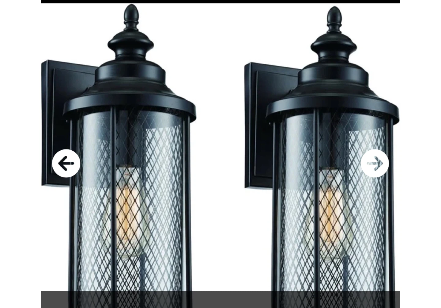 NEW/Stewart 1 Light 12 inch Black Outdoor Wall Lanterns