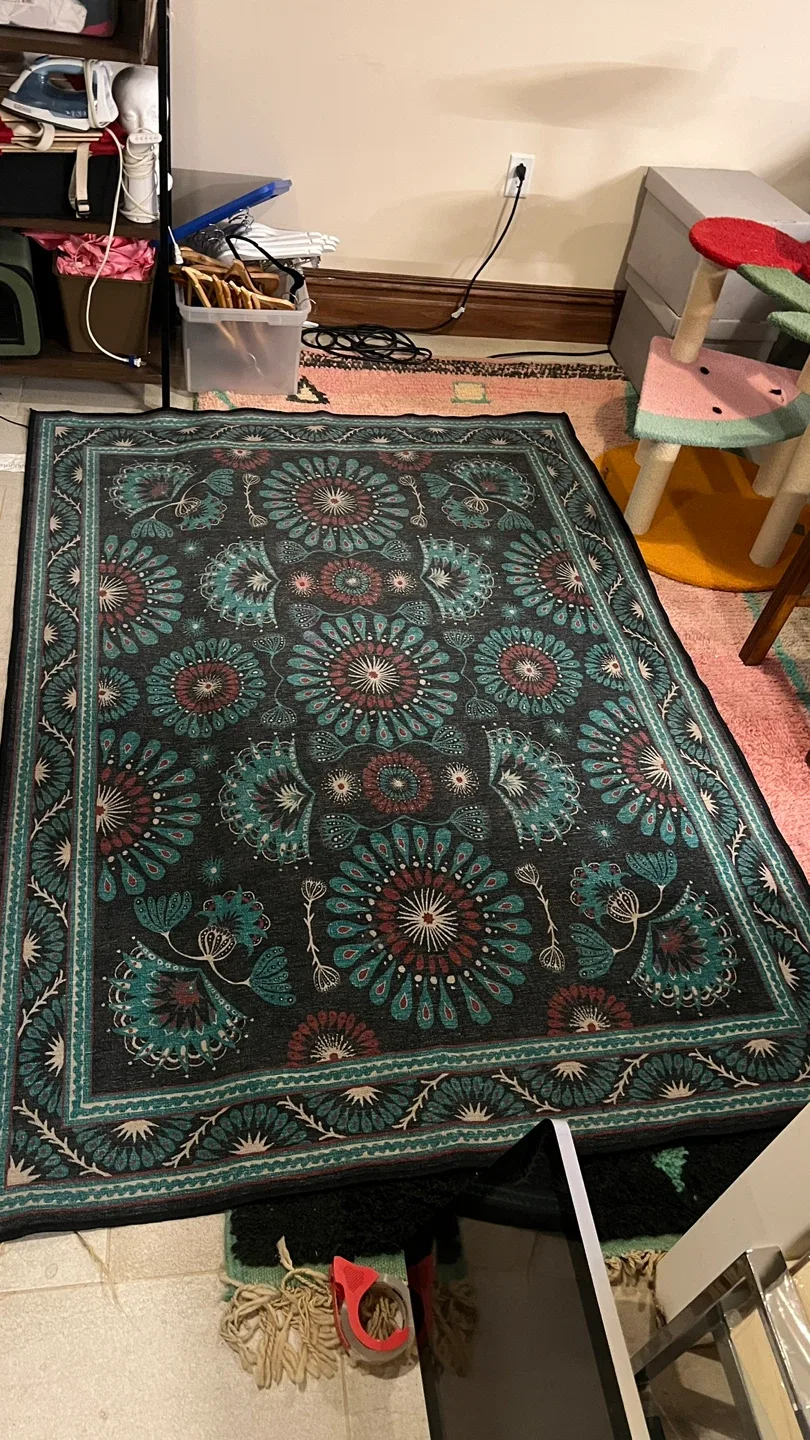 Iris Apfel Suzani Mosaic Lagoon Rug 5'x7'