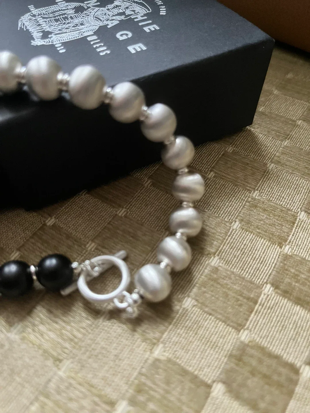 Burchie Vintage Necklace - Black & Silver image indicator(5)