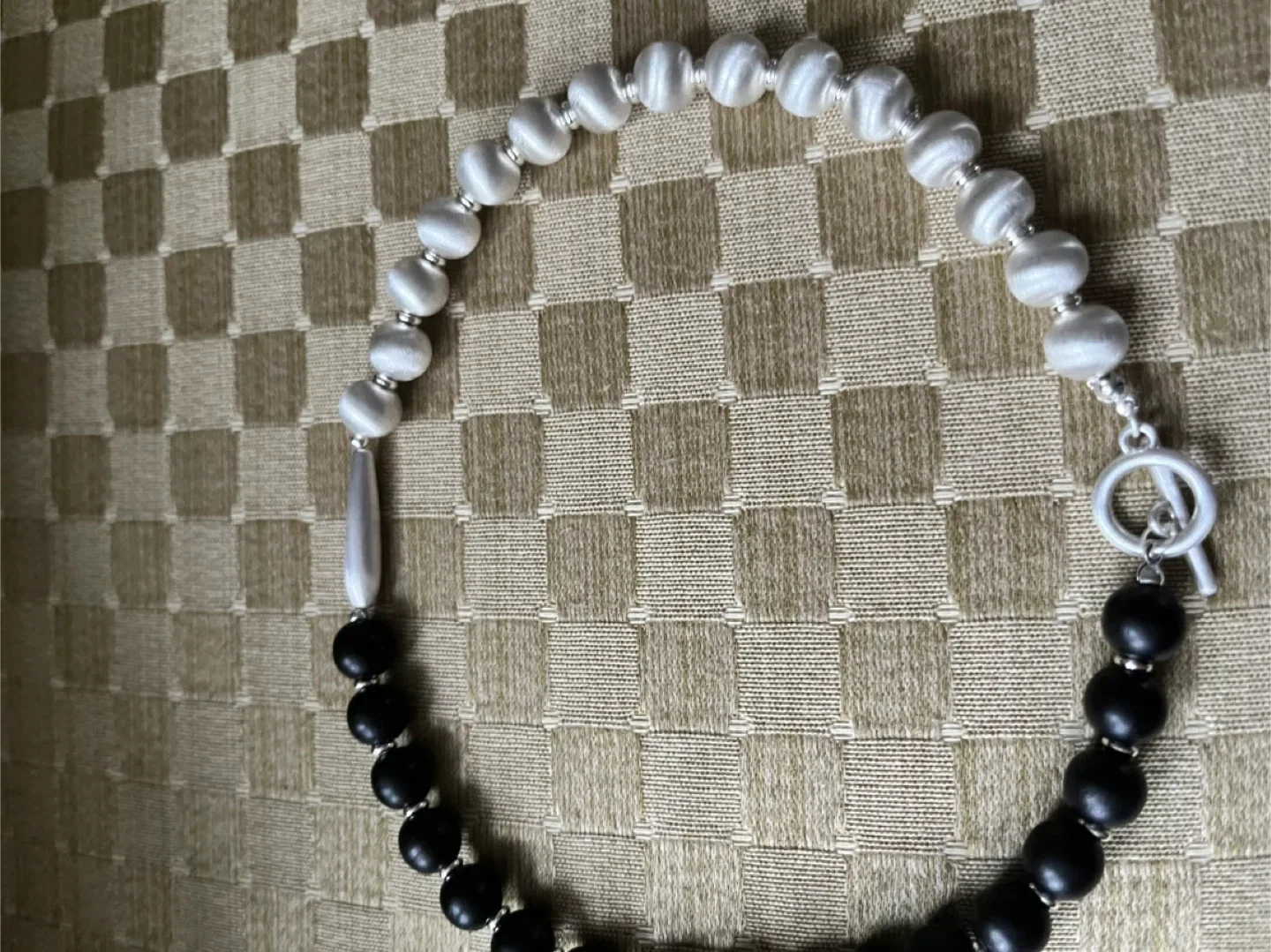 Burchie Vintage Necklace - Black & Silver image indicator(4)