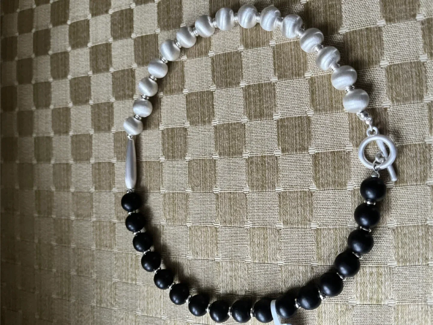 Burchie Vintage Necklace - Black & Silver image indicator(3)