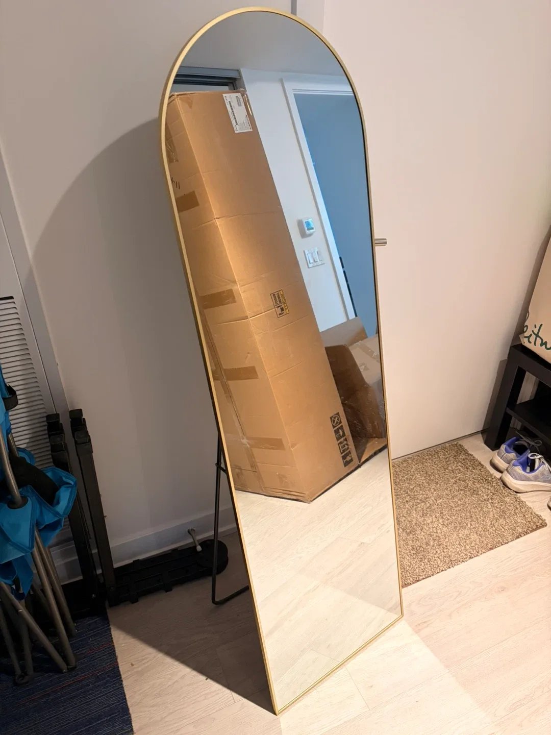 Gold Arched Full Length Mirror