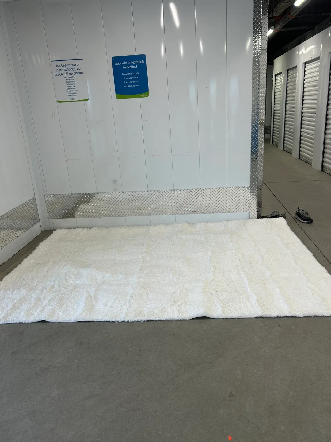 New Fluffy Shag Area Rug - Ivory 6X9 Ft image indicator(8)