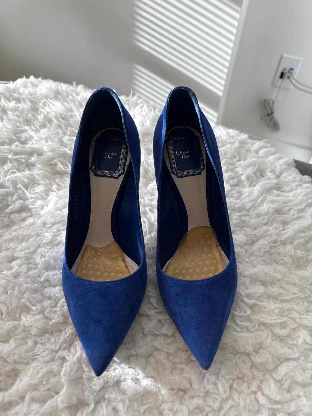 Christian Dior Blue Suede Heels Size 36