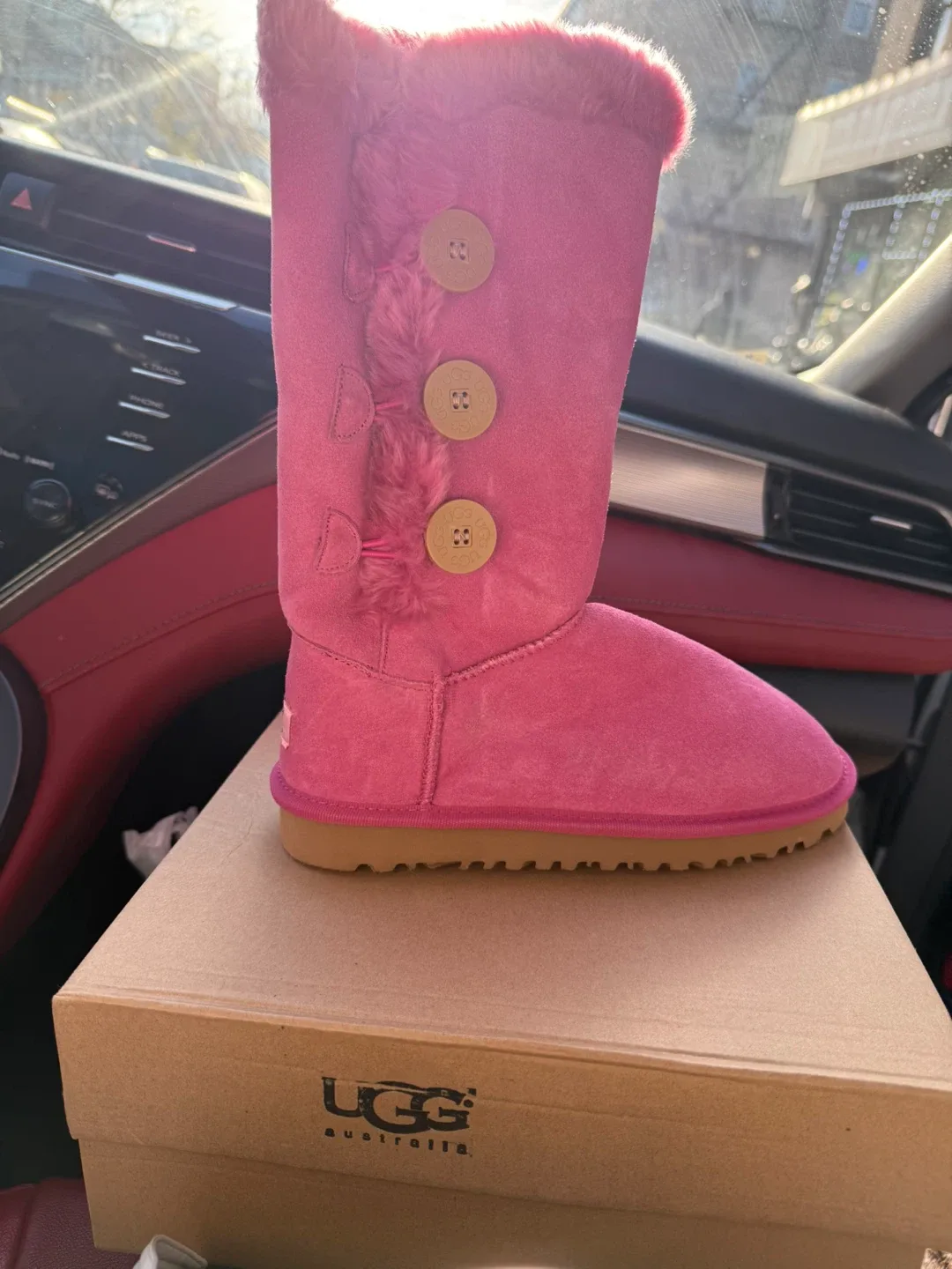 UGG Australia Pink Boots with Box