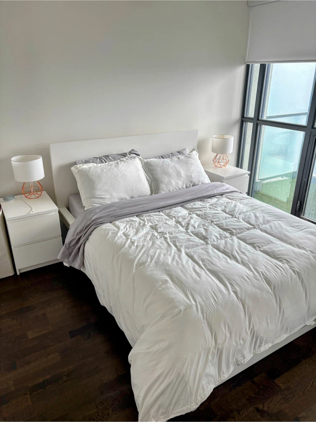 IKEA Queen bedframe and nightstands - Malm