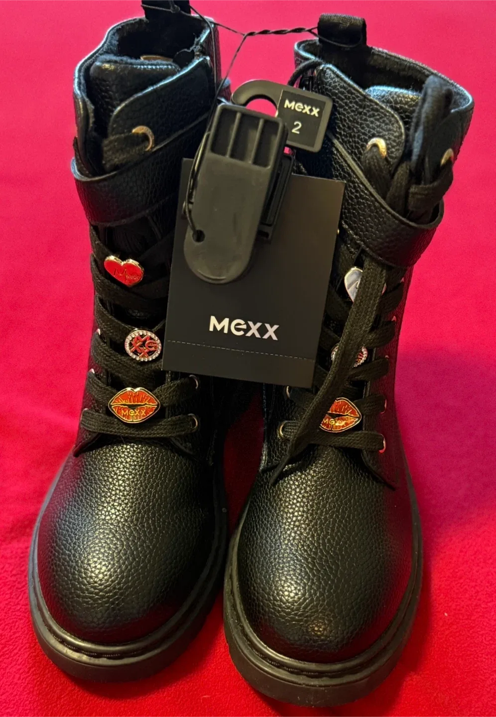 #Cleanout New MEXX Black Leather Boots - Size 2