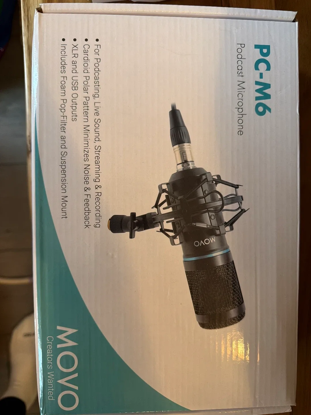 MOVO PC-M6 Podcast Microphone - Like New!