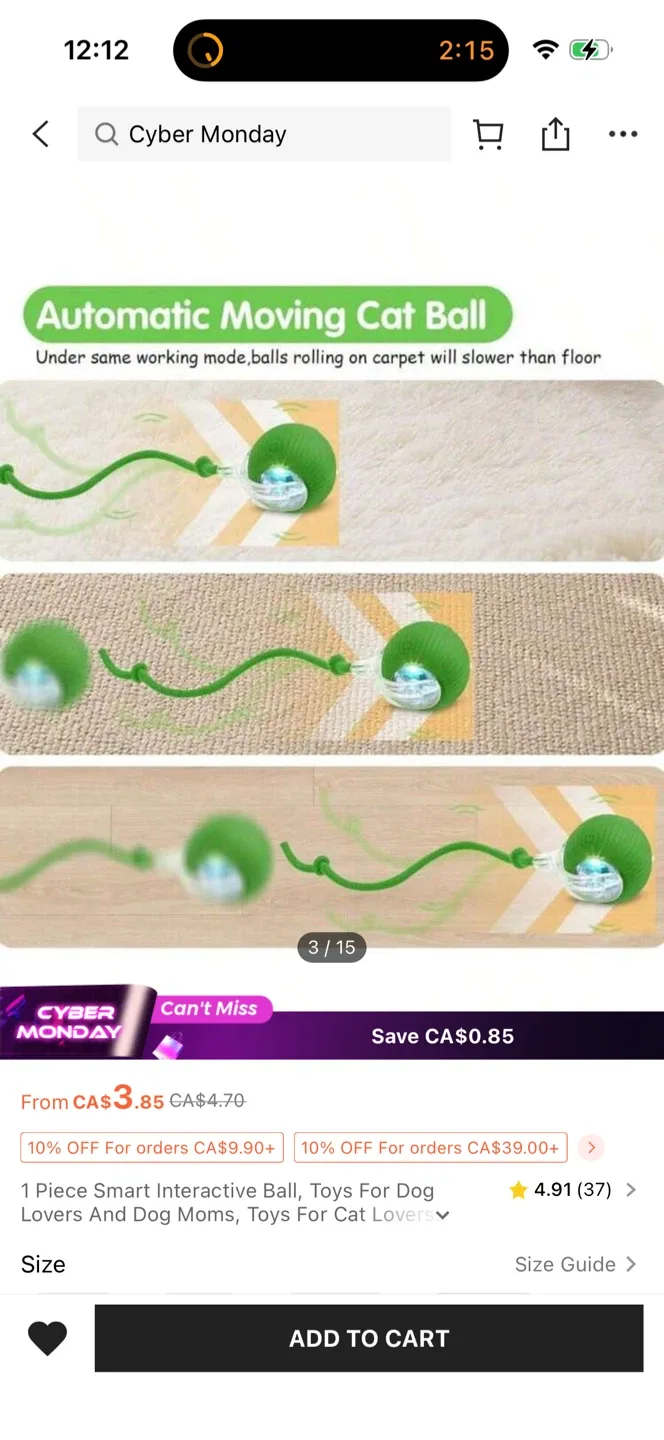 New Tease Cat Ball Toy image indicator(4)