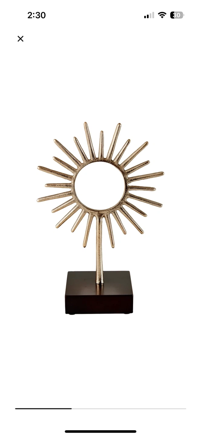 LINDDRANDE Sun Brass Colour Decoration, 11"