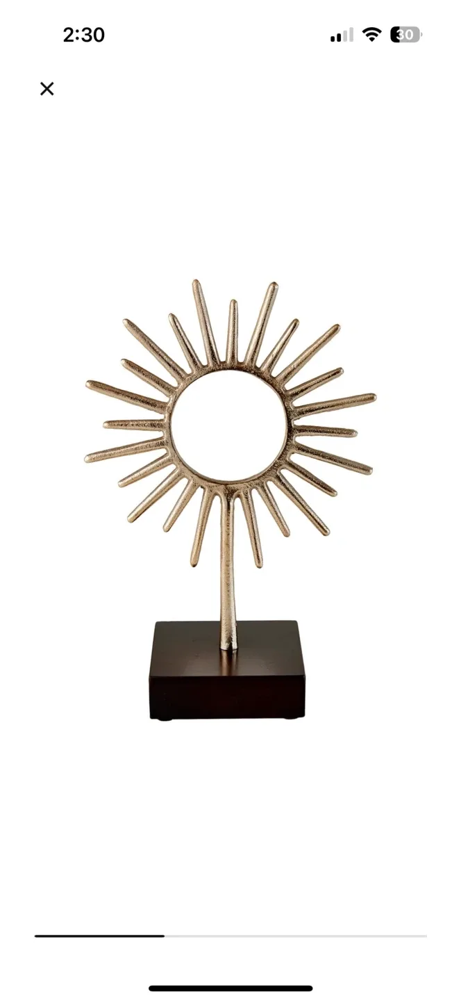 LINDDRANDE Sun Brass Colour Decoration, 11"