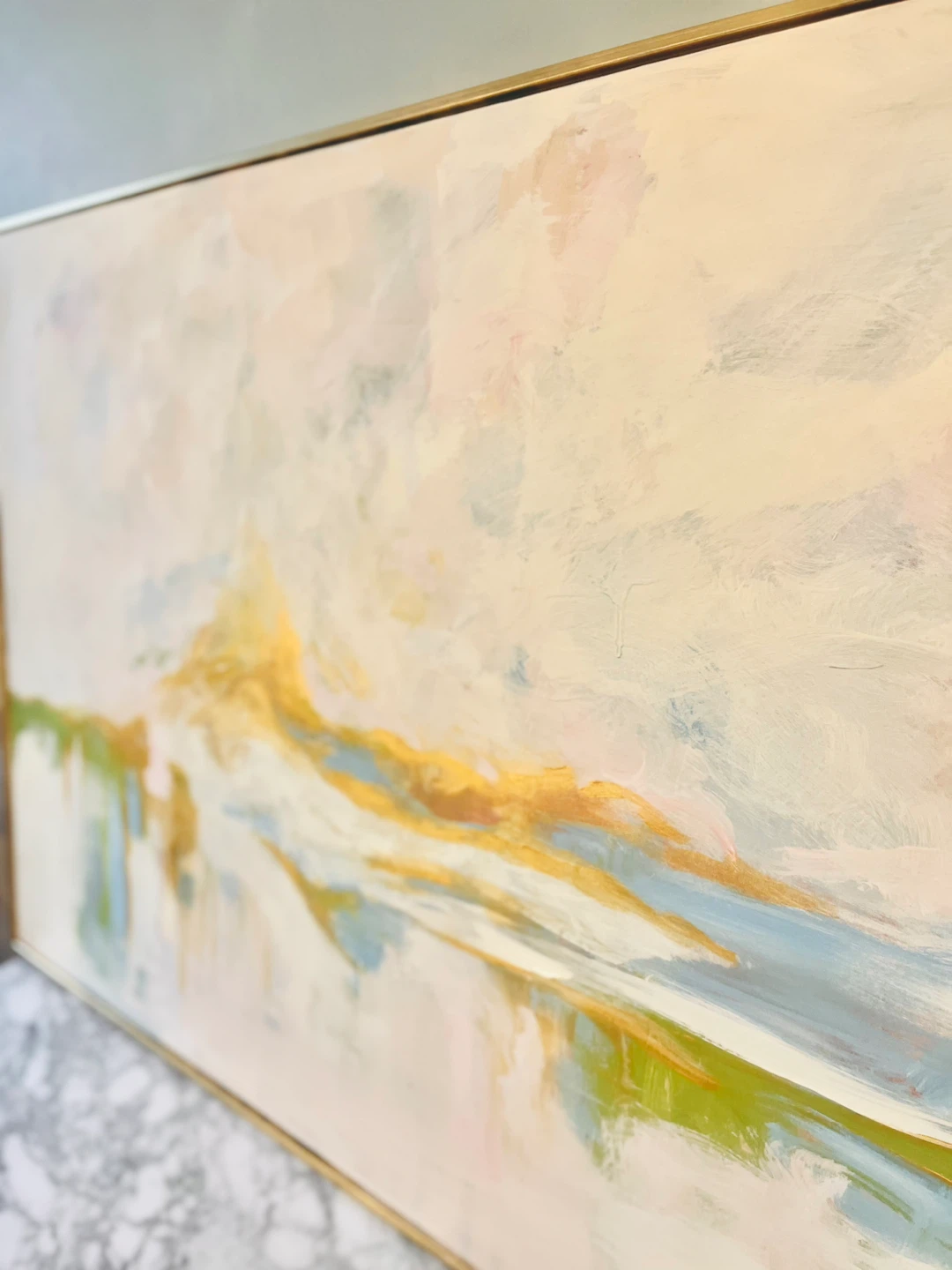 Original Abstract Painting with Gold Frame - photo 2