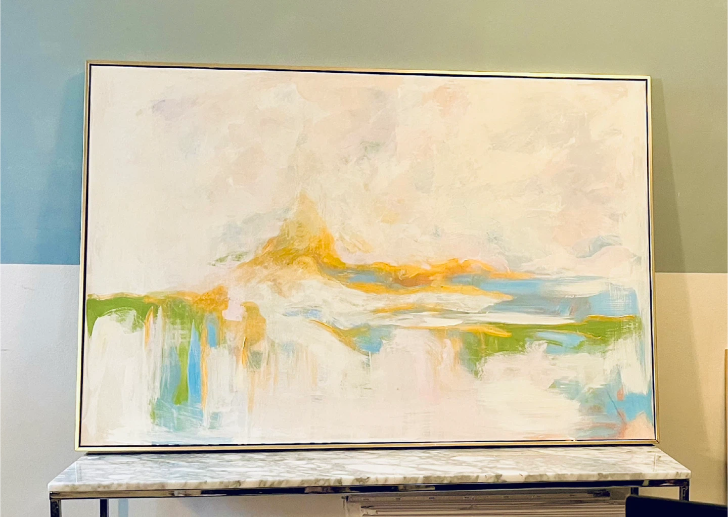 Original Abstract Painting with Gold Frame - photo 4