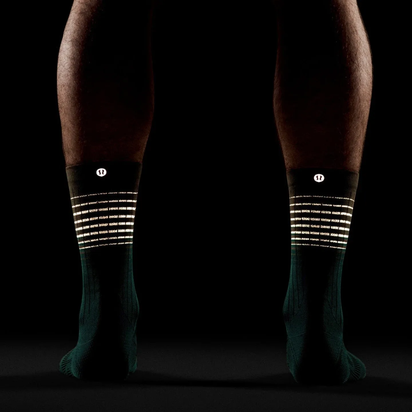 NEW Lululemon x Pelaton Men's Power Stride Crew Socks Sz M image indicator(7)