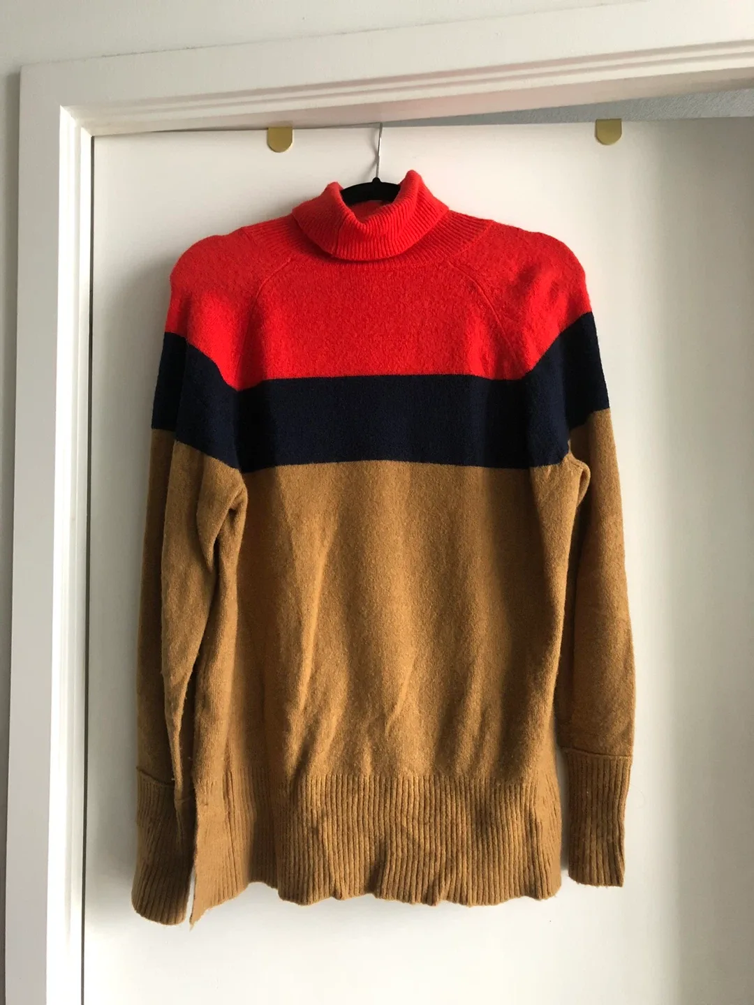 J.Crew Colour Block Turtleneck Sweater US M