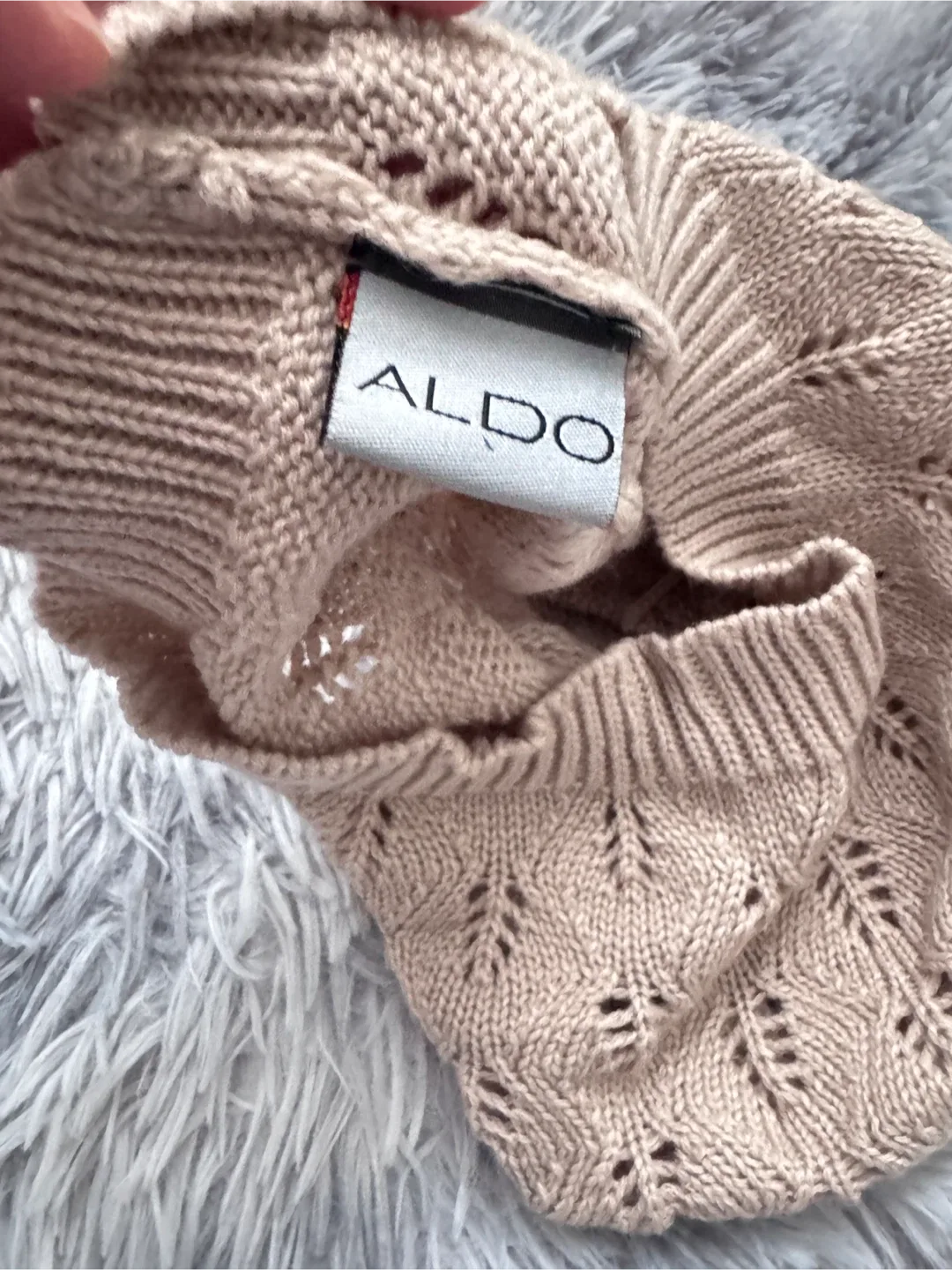 Aldo Beige Knit Beret image indicator(3)