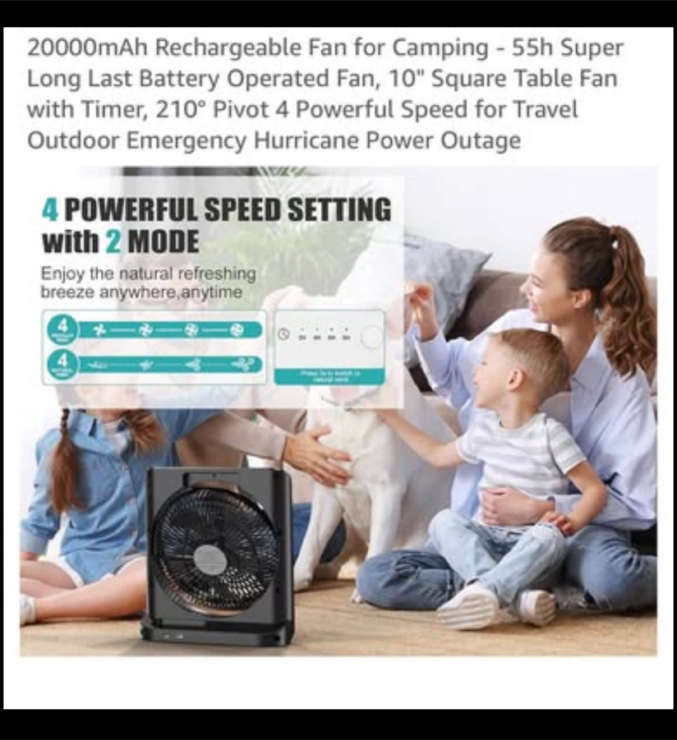 New Rechargeable - Fan for cordless comfort. - photo 2