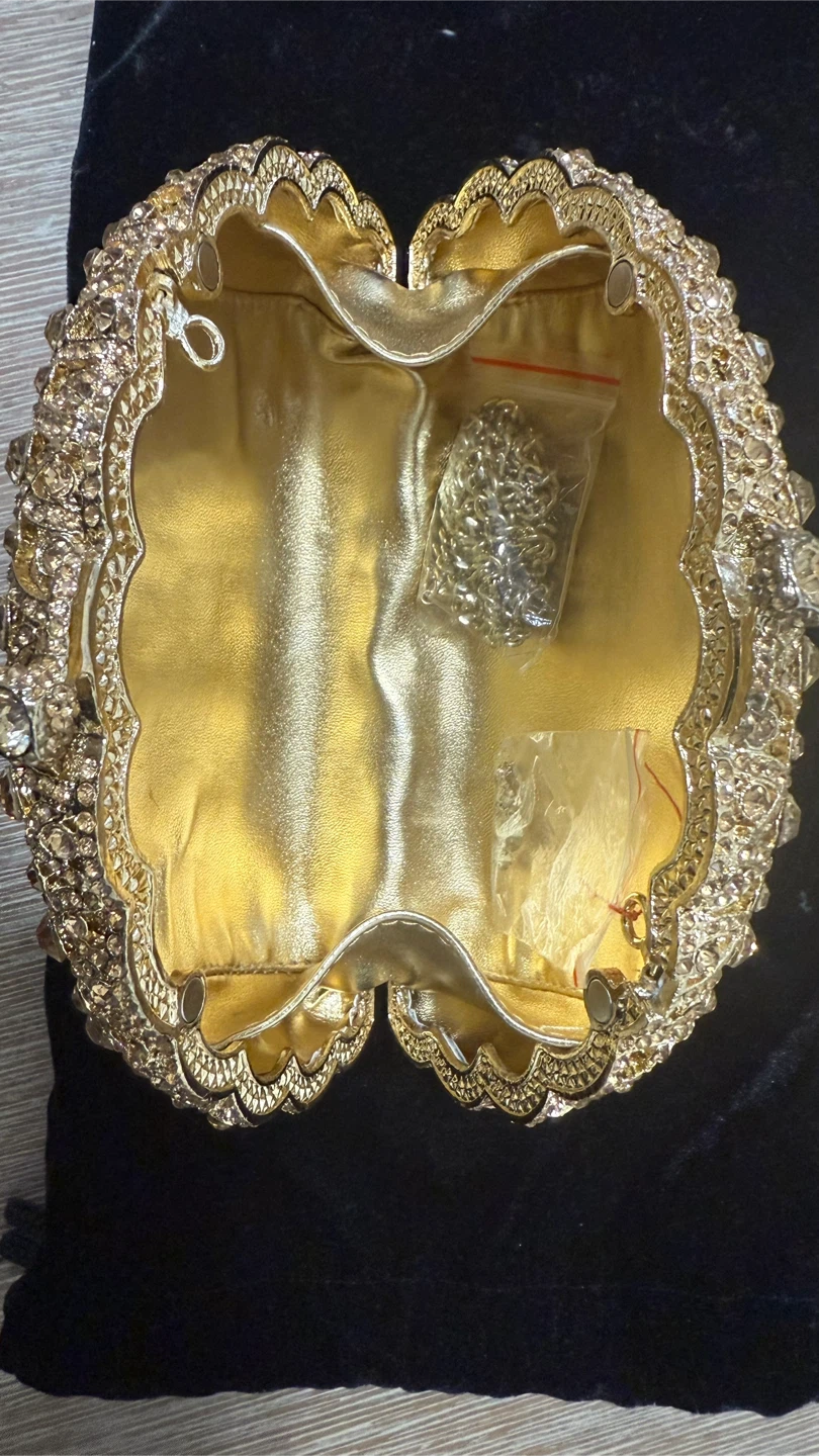 Shimmer Gold Rhinestone Clutch - photo 4