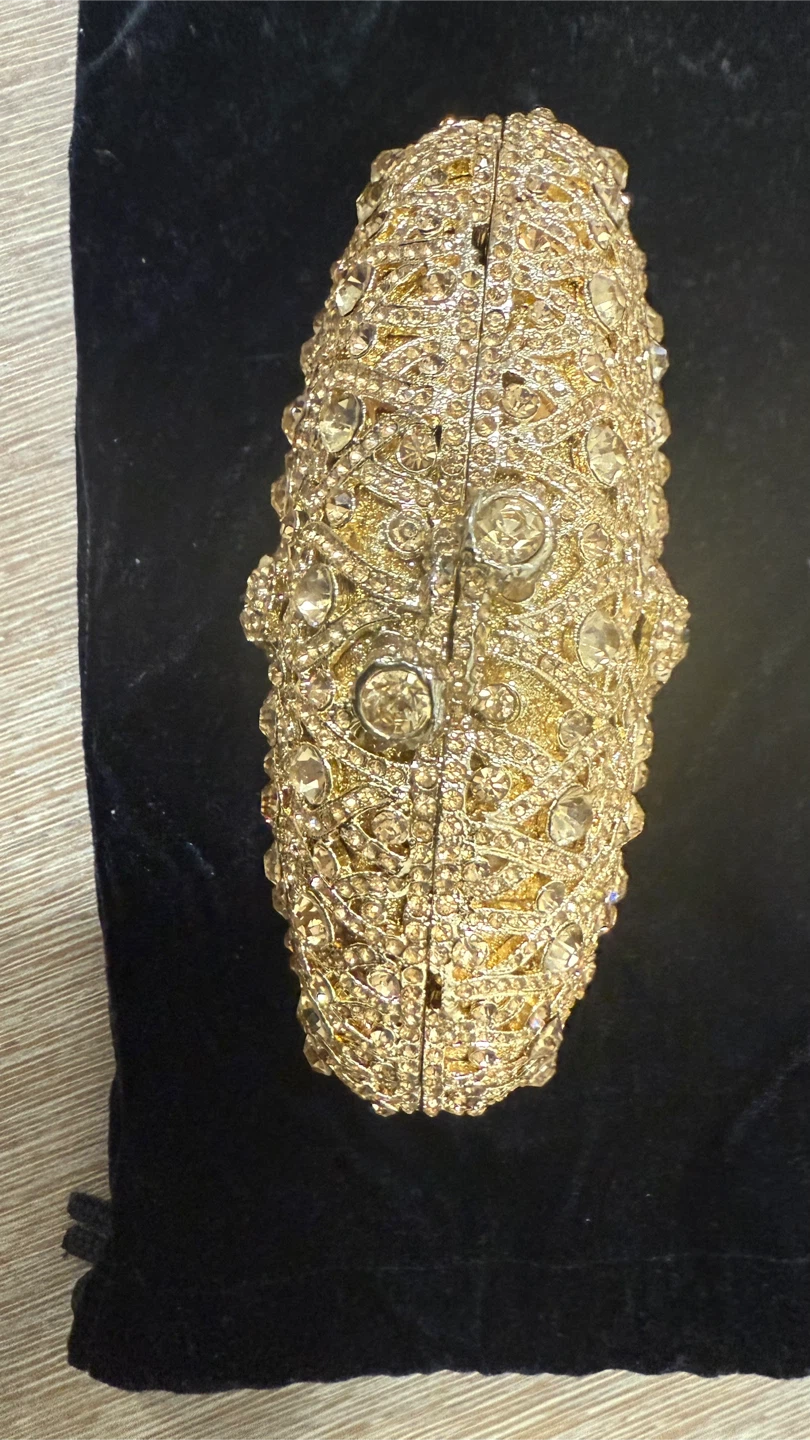Shimmer Gold Rhinestone Clutch - photo 3